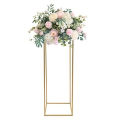 5PC 31.5in Tall Gold Metal Flower Stand for Wedding Table Centerpieces Decor
