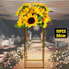 Gold Metal Flower Stand Pedestal Centrepiece Wedding Party Decor Plinths Rack
