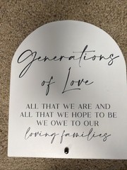 Acrylic Wedding Sign, Bridal Shower Decorations, in Loving Memory Sign for Cerem