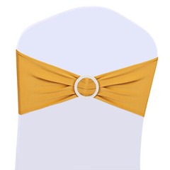 25/50/100PCS Spandex Stretch Chair Cover Sashes Bows Wedding Party Decoration