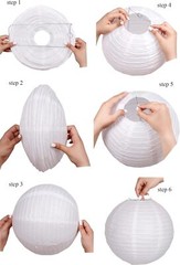 4″6″8″10″12″14″16″18 Round Paper Lanterns Lamp Wedding 12″/30CM, White