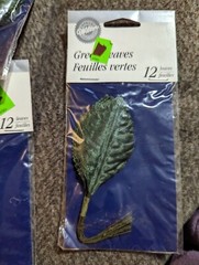 Wilton Single Green Leaves 5 Packs of 12, 5 in Long 2004