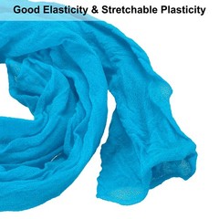 10Pcs Stocking Flower Fabric 65cm/26″ for DIY Mesh Flowers Making, Sky Blue