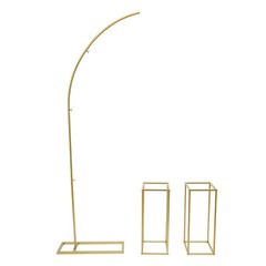 3pcs/Set Wedding Arch Gold Free Standing Wedding Centerpieces Metal Flower Stand