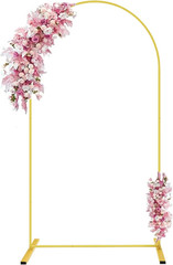 6FT Metal Arch Backdrop Stand Wedding Arch Frame for Parties Wedding Floral US