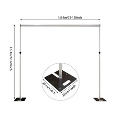 10*10ft Square Backdrop Stand，Adjustable Background Holder，Wedding Backdrop Rack