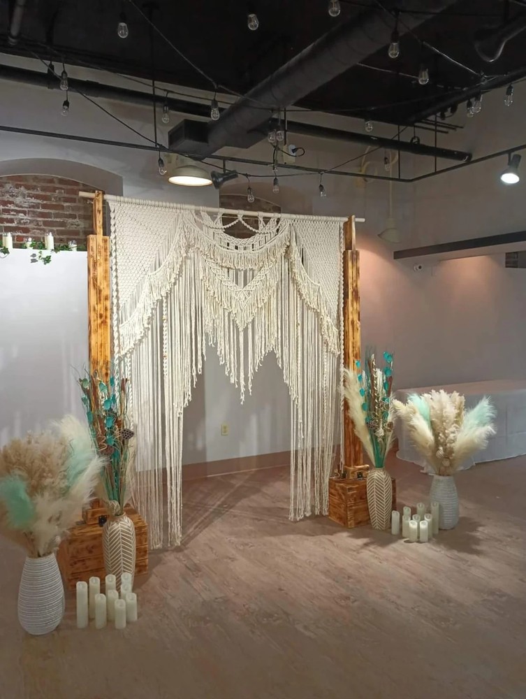 Macrame Wedding Arch Decor Large Boho Ceremony Backdrop Rustic Boho Arch Decor