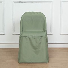 10 Eucalyptus Sage Green Polyester FOLDING CHAIR COVERS Wedding Banquet