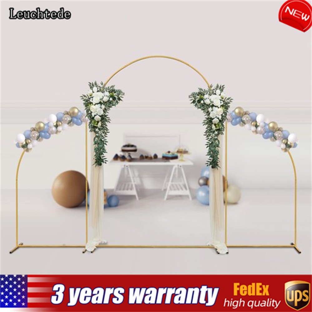 Metal Arch Backdrop Stand Gold Wedding Arch Stand Set of 3 for Party Decor