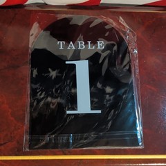 Black and White Wedding Table Numbers Set 1-15 Venue Decoration Signs Numbers