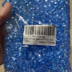 2000 Wedding Table Scatter Light Blue Crystals Acrylic Diamonds Rhinestones 8mm