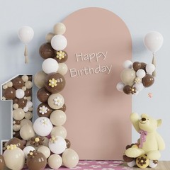 Charming 6.6FT Nude Spandex Arch Cover – Perfect for Weddings & Parties