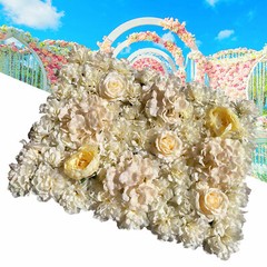 6 Pack Artificial Silk Flower Wall Panels for Wedding & Party Decor