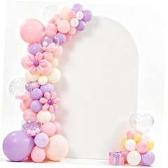 Arch Backdrop Cover Spandex Fitted Arch Party Cover for Photo, Round 6 FT White