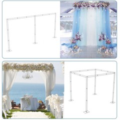 10ft 4 Post Heavy Duty Wedding Backdrop Stage Stand Outdoor Canopy Tent Chuppah