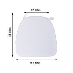 White POLYESTER CUSHION for CHIAVARI CHAIR Wedding Ceremony Dinner Decoration