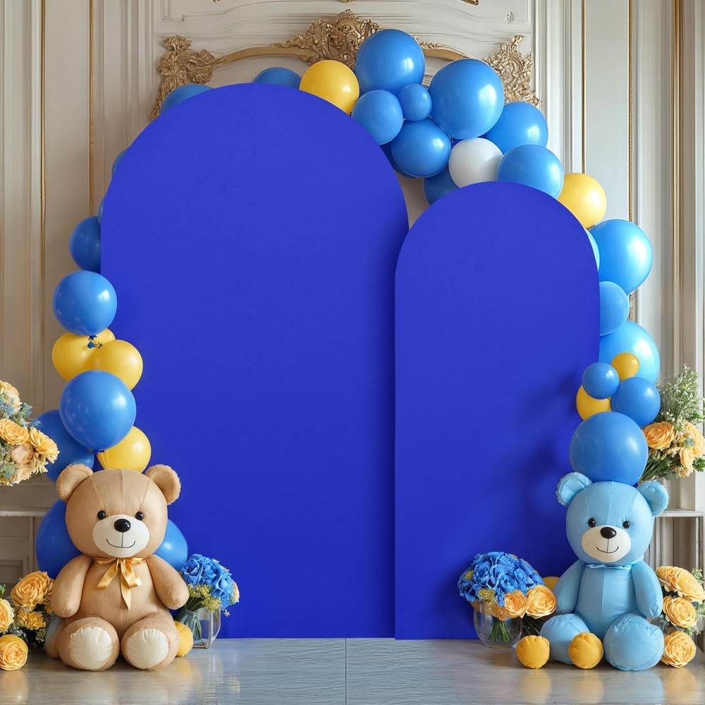 Royal Blue Arch Backdrop Covers – 7.2FT, 6FT Spandex Fitted Wedding Arch Stan…