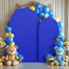 Royal Blue Arch Backdrop Covers – 7.2FT, 6FT Spandex Fitted Wedding Arch Stan…