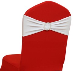 125 Spandex Stretch Chair Cover Sashes Bows Wedding Party Decoration – FREE SHIP