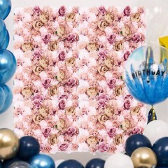 6PCS Artificial Flower Rose Wall Panels Wedding Party Backdrop Decor 60 x40cm