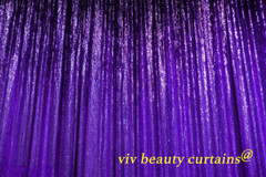 THEATER/STAGE Purple Crush Vintage Velvet Curtain Drape 12ft H Sound Proof