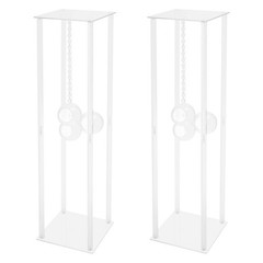 2Pcs Wedding Centerpieces Stand Wedding Flower Stand w/ Hanging Candle Holders