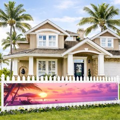 Hello Summer Banner 118 x 20 inch Summer Hawaiian Theme Beach Party Decoratio…