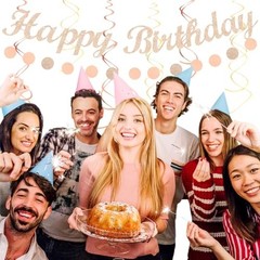 Blush-Pink Champagne Beige Happy-Birthday Party Champagne Blush Pink Beige
