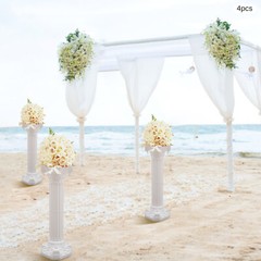 4pcs Roman Column Wedding Roman Pillar Flowerpot Holder Event Party Decor Column