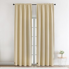 Fire Retardant Curtain, Rod Pocket Flame Resistant Blackout Curtains for Scho…