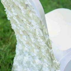 Ivory Satin Rosette SPANDEX Stretchable Banquet CHAIR COVER Wedding