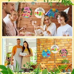Blosssound 3 Pcs Hello Summer Door Sign 12 Inch Summer Wooden Welcome Sign Fr…