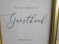 Gold Framed ‘Please Sign Our Guestbook’ Photo Frame 10″ w x 12″ h for Wedding
