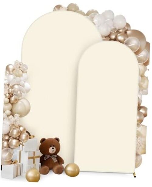 Arch Backdrop Cover 7.2 ft, 6ft, Wedding Arch Covers 7.2 ft, 6 ft Beige