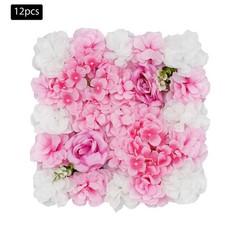 12 PCS Artificial Flowers Panels, Artificial Flower Panels Wall Mount decoration