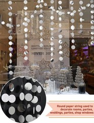 Hanging Paper Bells Honeycomb 5 Pieces and Glittery Silver Tassels,White Brid…