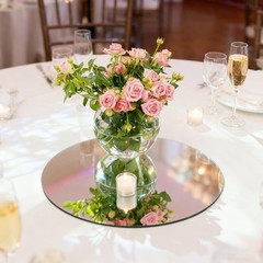 12 Pack Acrylic Round Mirrors for Table, 10″ Round Mirrors for Centerpieces C…