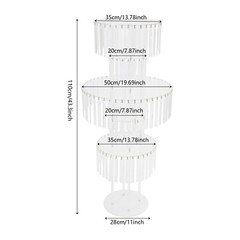 5-Tier Flower Stand for Wedding, Crystal Flower Stand