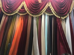 THEATER/STAGE Blue Vintage Classic Velvet Curtain Drape 12ft H Sound Proof