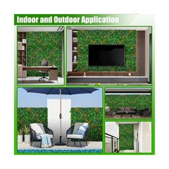 Grass Wall Panels Roll, 40″x120″(33.33 SQFT) Artificial Grass Backdrop Wall w…