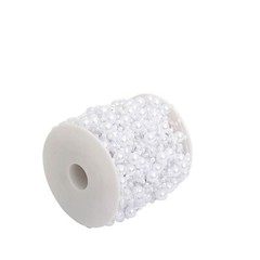 100 ft WHITE Artificial Pearl Beads String GARLAND ROLL Party Event Decorations