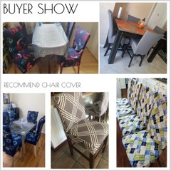 4 Pack Dining Chair Covers Stretch Spandex Printed Dining Chair Slipcovers Home