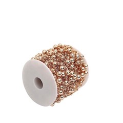 100 ft ROSE GOLD Artificial Pearl Beads String GARLAND ROLL Party Event