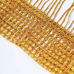 GOLD 3×8 ft Silk Tassels CURTAIN Fringe Backdrop Wedding Home Window Decorations