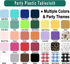 Coral Plastic Tablecloths 2 Pack Blush Red Disposable Table Covers 54 x 108 Inch