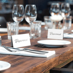 10 Pack Silver Reserved Table Signs for Wedding Party Restaurant Reserved