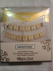 “Just Married” Wedding Garland Banner David Tutera NEW NIB Elegant Gold