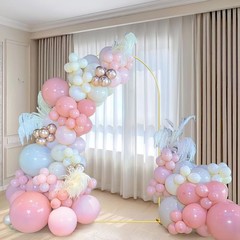 Wedding Arch Backdrop Stand 7.2FT Gold Wedding Balloon Arched Backdrop Stand