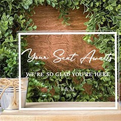 Wedding Seating Chart Stickers Wedding Sign Decals Your Seat Awaits Vinyl Dec…