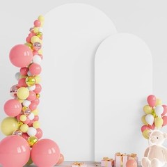 Arch Backdrop Cover Arch Covers Strethy Backdrop Set of 2 | 7.2FT,6FT White